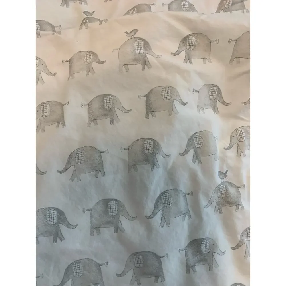 Pottery Barn Crib Sheets x4 (Elephants, Gray, Neutral)